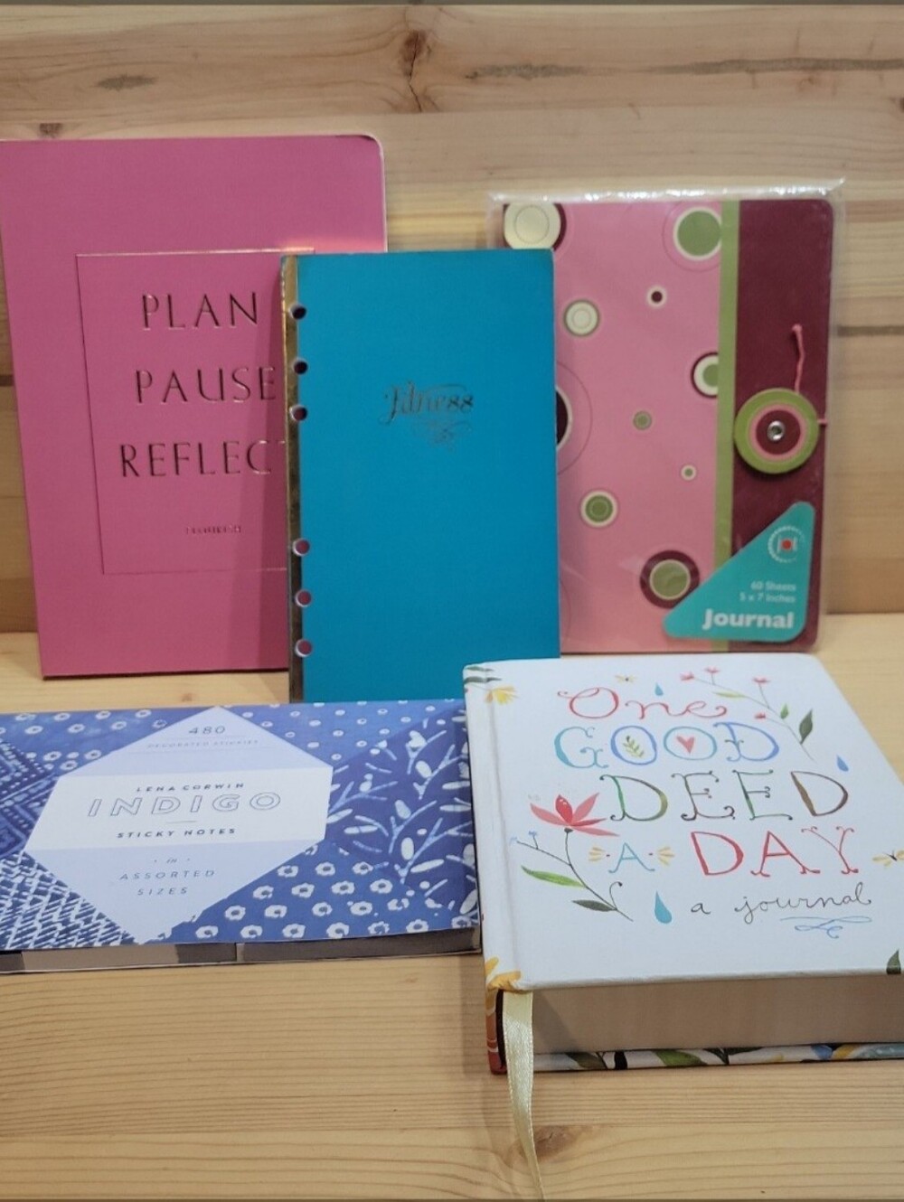 Plan pause reflect daily affirmation journal, fitness and one good deed …